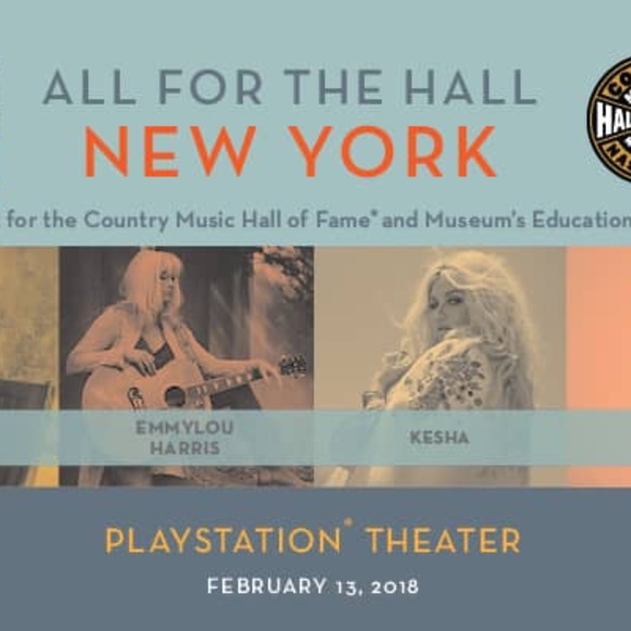 ALL FOR THE HALL Country Music HOF 2018 Poster Vince Gill Kesha Emmylou Harris - Picture 6 of 8